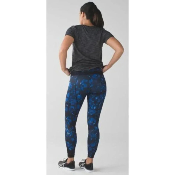 Lululemon Inspire Tight II *Full-On Luxtreme (Mesh) Black/Blue-sz 6 - Picture 4 of 11
